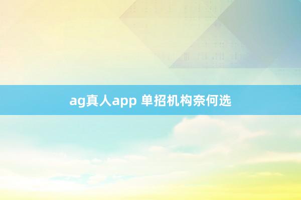 ag真人app 单招机构奈何选