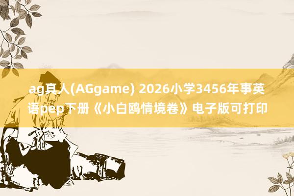 ag真人(AGgame) 2026小学3456年事英语pep下册《小白鸥情境卷》电子版可打印