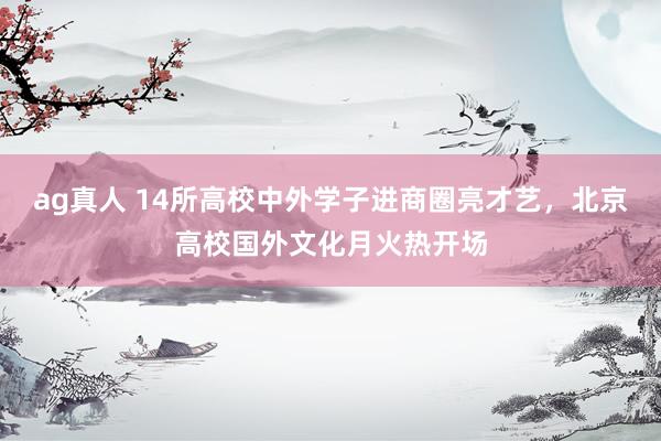 ag真人 14所高校中外学子进商圈亮才艺，北京高校国外文化月火热开场
